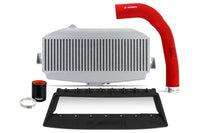 Mishimoto Performance Top Mount Intercooler Kit for 2022+ WRX (MMTMIC-WRX-22KSLRD) silver intercooler and red charge pipe