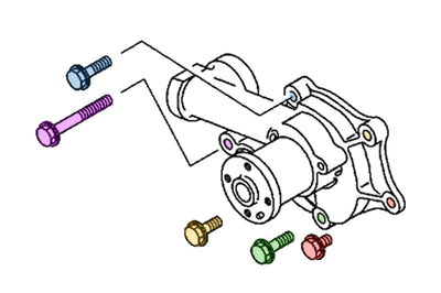 Mitsubishi OEM Water Pump Bolts for 1G DSM/GVR4