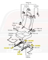 Mitsubishi OEM Evo X Driver Seat Base Covers