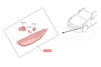 Nissan OEM JDM Clear Side Marker Diagram Placement for R35 GTR