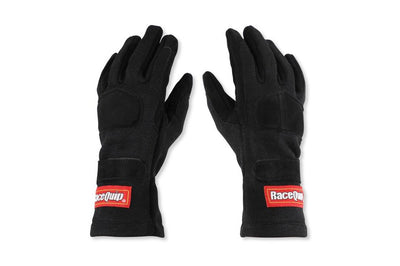 Racequip 355 Series SFI 3.3/5 Black Short Gauntlet Nomex Race Gloves