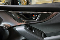 Rexpeed Dry Carbon Interior Door Handle Trim Cover 4 Piece Set for VB 2022+ Subaru WRX (G99) installed