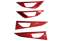 Rexpeed Dry Carbon Door Handle Trim Cover 4 Piece Set for 2022+ Subaru WRX (G99R) Red carbon finish