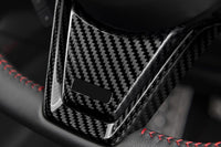 Rexpeed Carbon Fiber Steering Wheel Cover for VB 2022+ WRX (G160) black carbon installed