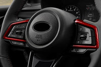 Rexpeed Carbon Fiber Steering Wheel Cover for VB 2022+ WRX (G160R) red carbon installed