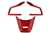 Rexpeed Carbon Fiber Steering Wheel Cover for VB 2022+ WRX (G160R) red carbon