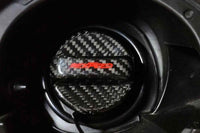 Rexpeed Dry Carbon Fuel Cap Cover for 2015-2021 VA Subaru WRX and 2022+ VB Subaru WRX (G72) installed