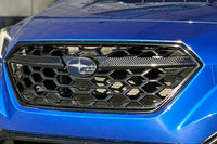 Rexpeed Dry Carbon Front Center Grille Cover Trim VB 2022+ Subaru WRX (G75) front bumper center grill carbon trim covers installed