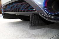 Rexpeed Nissan R35 GTR Carbon Fiber J-Style Diffuser Fins (N29) installed on rear bumper