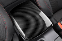 Rexpeed OEM Style Dry Carbon Armrest Cover for VB 2022+ Subaru WRX (G162) Black carbon fiber armrest installed