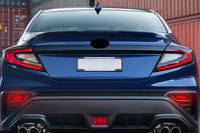 Rexpeed Rear Bumper Reflector Lights for VB 2022+ Subaru WRX (G154) installed on WRX with lights on to show illumination