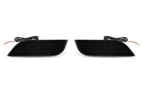 Rexpeed Rear Bumper Reflector Lights for VB 2022+ Subaru WRX (G154) Black dark smoked lens with LED lights