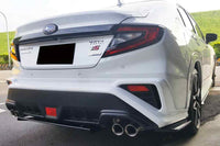 Rexpeed ST-Style Rear Bumper Extensions for VB 2022+ Subaru WRX (G126) ABS option installed on white WRX