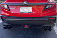 Rexpeed V2 LED Rear Fog Light for VB 2022+ Subaru WRX (G117) clear lens red tubes installed on red WRX