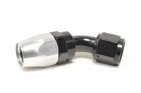 Russell Full Flow Hose End Black/Silver 45°