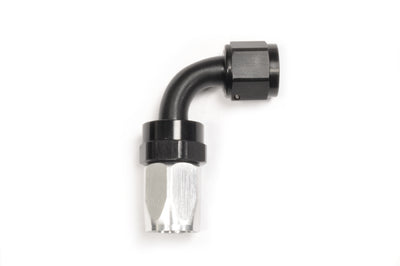 Russell Full Flow Hose End Black/Silver 90°