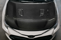 Seibon Carbon Fiber Hood for 2023+ GR Corolla (HD23TYGRCOR-OE) OEM Style carbon hood installed