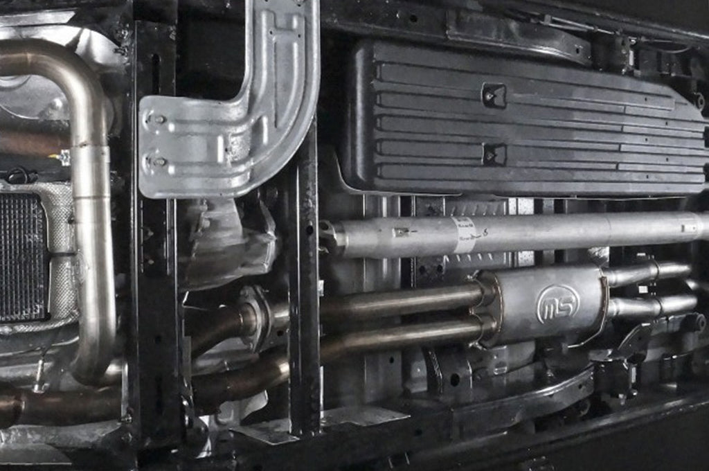 Raptor R Header Install Stainless Works Exhaust Downpipe for 2017-2020 Ford Raptor
