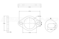 2.5-Inch 2-Bolt Elongated Exhaust Flange Dimensions