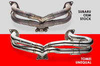 Tomei Expreme Unequal Length Exhaust Manifold for 2015-2021 WRX (TB6010-SB04A) vs oem manifold