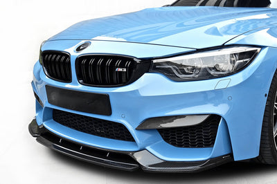 Vorsteiner BMW F8X M3/M4 VRS GTS-V Aero Front Skid Plate (BMV4125) to protect carbon fiber front spoiler