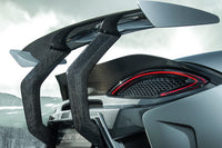 Vorsteiner McLaren 570S VX Aero Carbon Fiber Wing Blade with carbon fiber Uprights (MVR1370) carbon wing installed on 570S