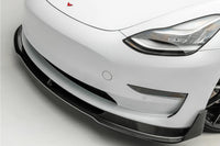Vorsteiner Tesla Model 3 Volta Aero Carbon Fiber Front Spoiler (TEV1010) carbon front lip installed