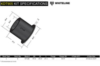 Whiteline Rear Differential Mounting Bushing for 2022+ VB Subaru WRX (KDT905) dimensions