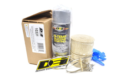 DEI Motorcycle Exhaust Wrap Kit Tan/Aluminum (010401)
