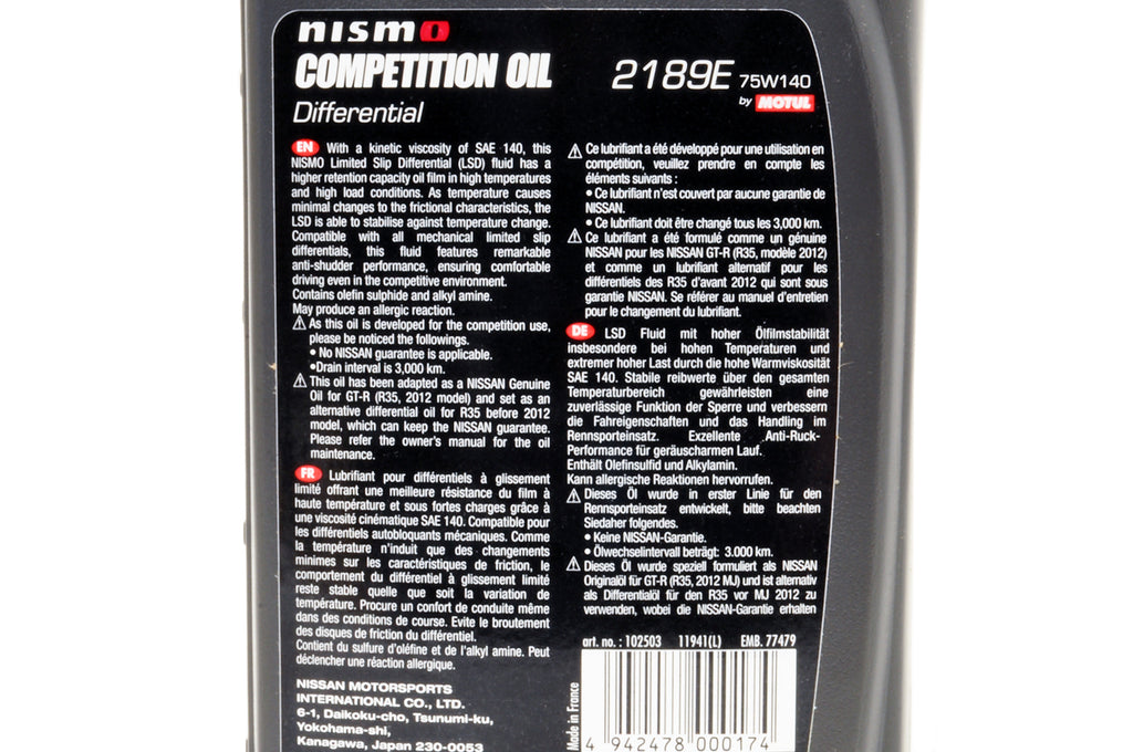 102503 Motul NISMO R35 GTR Competition Gear Oil