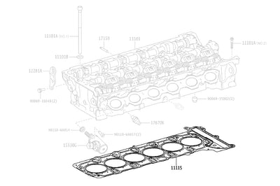 Toyota OEM Cylinder Head Gasket (1.11mm) for 2020 Supra (11115WAA04)