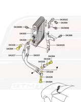 Mitsubishi OEM Engine Oil Cooler Line Banjo Bolt Set (Evo 7/8/9 Diagram)
