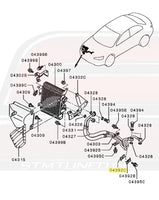 Mitsubishi OEM Engine Oil Cooler Line Bracket Diagram for Evo X Image © STM Tuned Inc.  Part Number 1226A015
