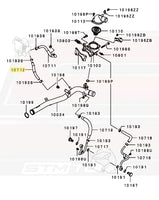 Mitsubishi OEM Throttle Body Coolant Return Line for Evo 9 (1310A086)