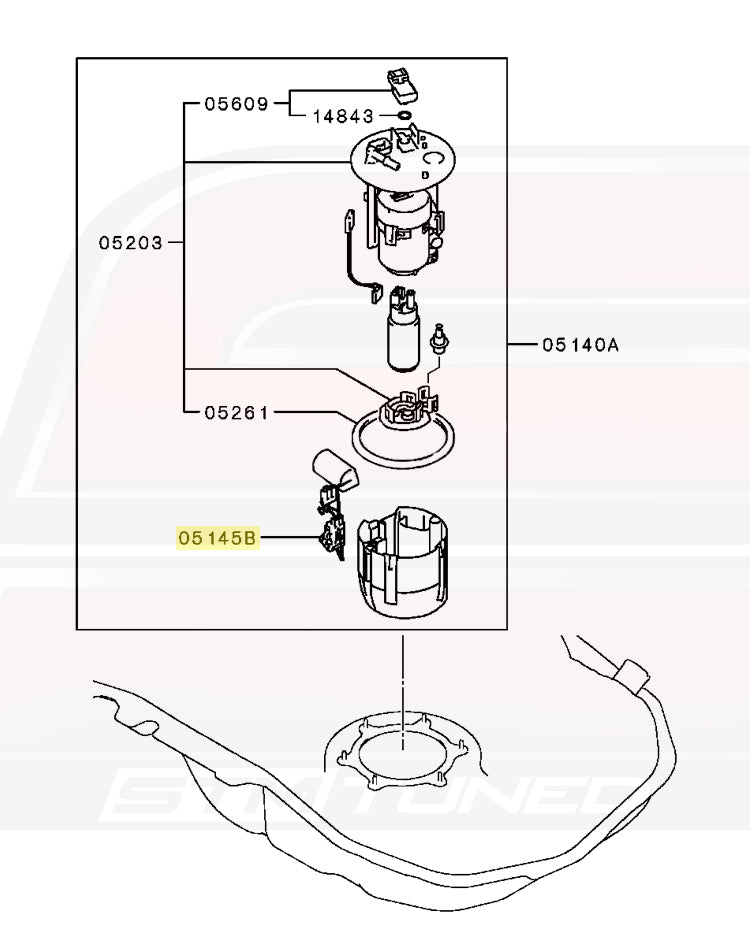 1718A054 OEM Evo X Fuel Level Gauge