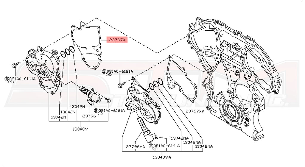 23797-JF00A OEM Nissan Solenoid Timing Cover Gasket (RH) - R35 GTR