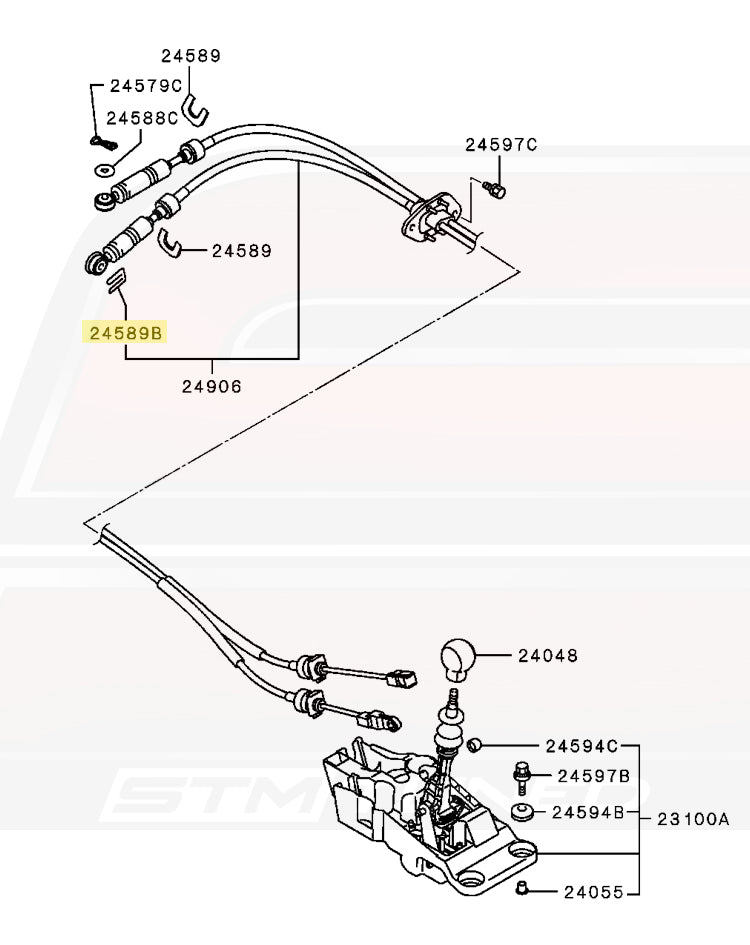 2460A042 OEM Shifter Cable Link Clip Evo 8/9 MR / X GSR