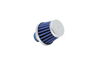 K&N Breather (62-1600BL) 3/8" Rubber Flange / Blue Filter / Chrome Top