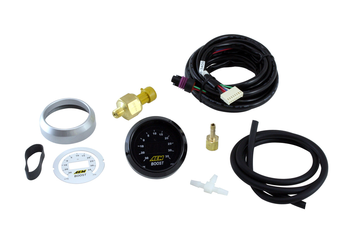 AEM Electronics 30-4408 Digital Boost Display Gauge With Sensor And Mount