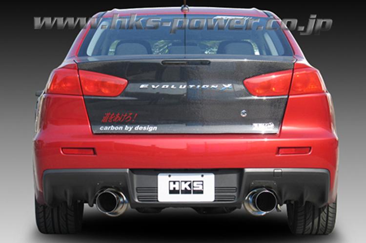 HKS 31008-BM001 - 08-09 Evo 10 Hi-Power Dual Tip Catback Exhaust
