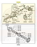 Mitsubishi OEM Complete Rear Diff for Evo 9 (3501A002)Mitsubishi OEM Complete Rear Diff for Evo 9 (3501A002)