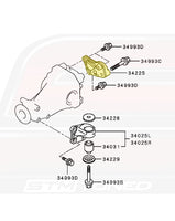Mitsubishi OEM Rear Diff Bracket for Evo 8 Diff in a Evo X Swap (3517A020)