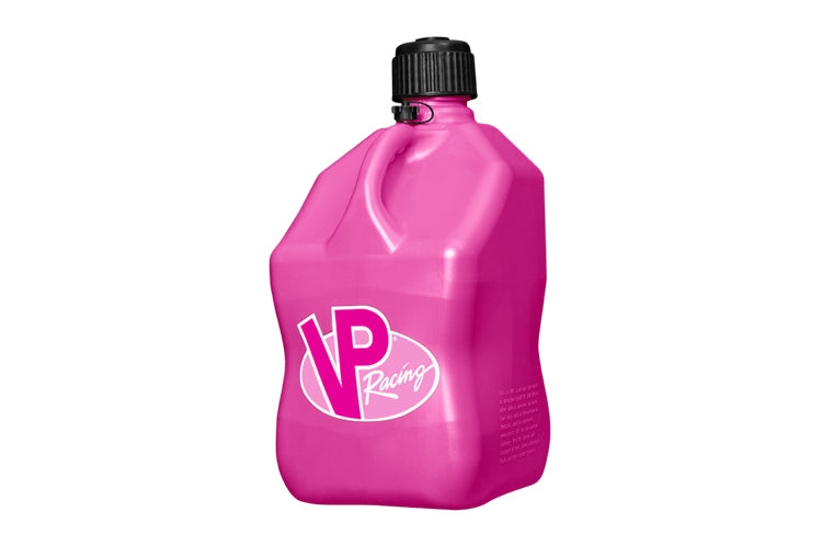 VP Racing Fuels Motorsport 5 Gal. Square Utility Jug Pink With 14 In