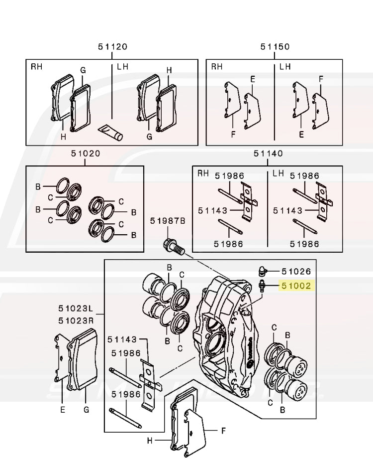 4605A566 Mitsubishi OEM Brembo Caliper Bleeder for Evo X