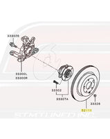 Mitsubishi OEM Rear Brake Rotor Diagram for Evo X © STM Tuned Inc