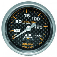 Air Pressure: 0-150 PSI - Carbon Fiber Mechanical Gauge (2 1/16")