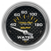 Water Temp (metric): 40-120ºC - Carbon Fiber Air-Core Gauge (2 1/16")