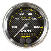Speedometer: 0-140 MPH - GPS Carbon Fiber (3 3/8")