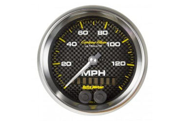 Speedometer: 0-140 MPH - GPS Carbon Fiber (3 3/8