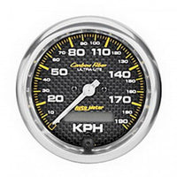 Speedometer: 0-190 KM/H - Carbon Fiber Electric Gauge (3 3/8")